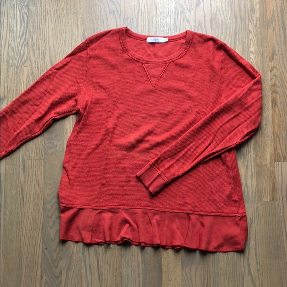 Coral long sleeve pull over